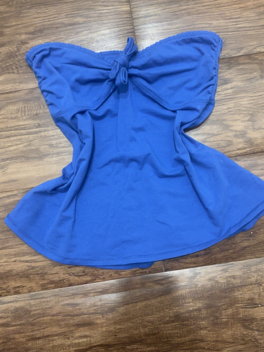 Hollister Royal Blue Strapless Tie-Front Camisole